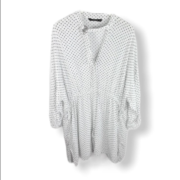 [Zara] Flirty White Polka Dot Dress - Picture 2 of 4